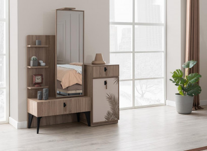 Schlafzimmer Luxus Moder Kommode mit Spiegel Modern Möbel Holz Neu